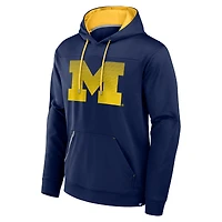 Sweat à capuche enfiler pois délavé bleu marine Michigan Wolverines pour homme Fanatics