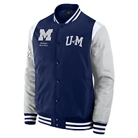 Veste à boutons-pression intégrale Elements Elite Michigan Wolverines de la marque Fanatics pour homme, bleu marine