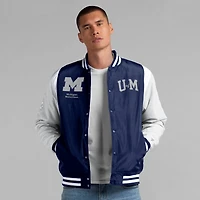 Veste à boutons-pression intégrale Elements Elite Michigan Wolverines de la marque Fanatics pour homme, bleu marine