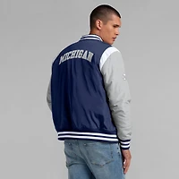 Veste à boutons-pression intégrale Elements Elite Michigan Wolverines de la marque Fanatics pour homme, bleu marine