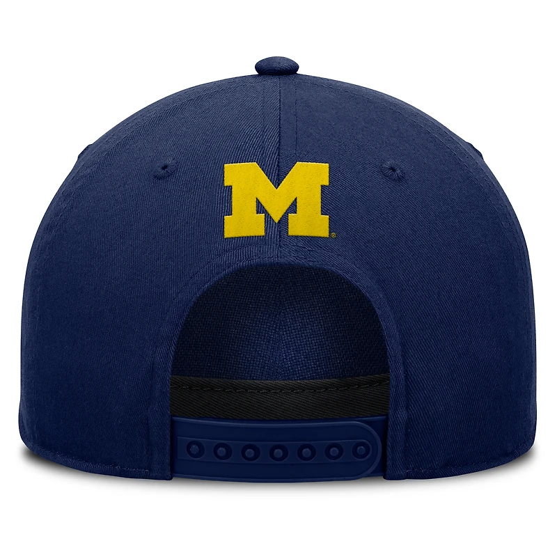 Men's Fanatics Navy Michigan Wolverines Foul Ball Rope Adjustable Hat
