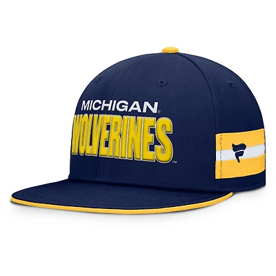 Men's Fanatics Navy Michigan Wolverines Pick Off Fitted Hat