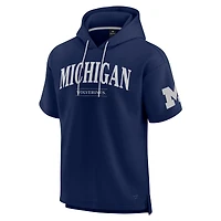 Sweat à capuche manches courtes pour homme Fanatics Navy Michigan Wolverines Ready