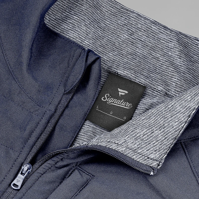 Veste zippée entièrement ton sur avec logo principal bleu marine Michigan Wolverines Fanatics pour homme