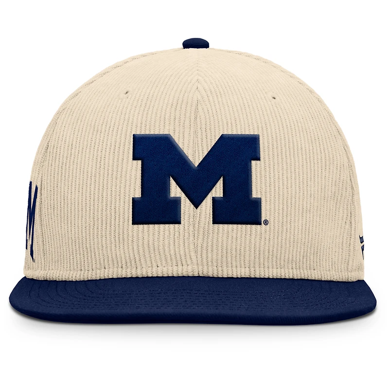 Casquette snapback de receveur Michigan Wolverines Fanatics pour hommes