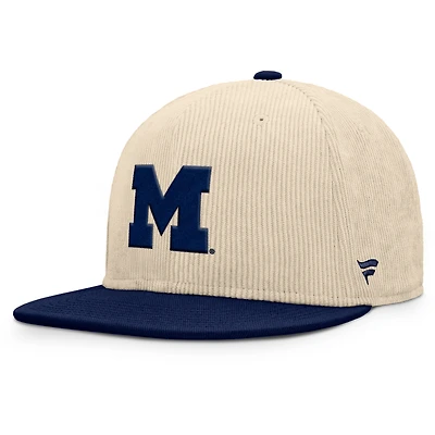 Casquette snapback de receveur Michigan Wolverines Fanatics pour hommes
