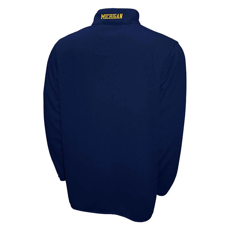 Pull-over zippé quart de tour Breeze bleu marine Michigan Wolverines Franchise Club pour homme