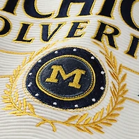 Men's Gameday Couture Cream Michigan Wolverines Down, Set, Go Hoodie and Shorts Lounge Set