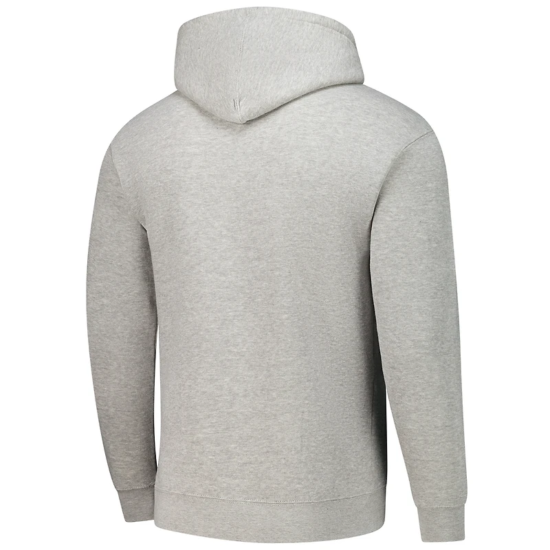 Men's Heather Gray Michigan Wolverines Tall Arch Essential Pullover Hoodie