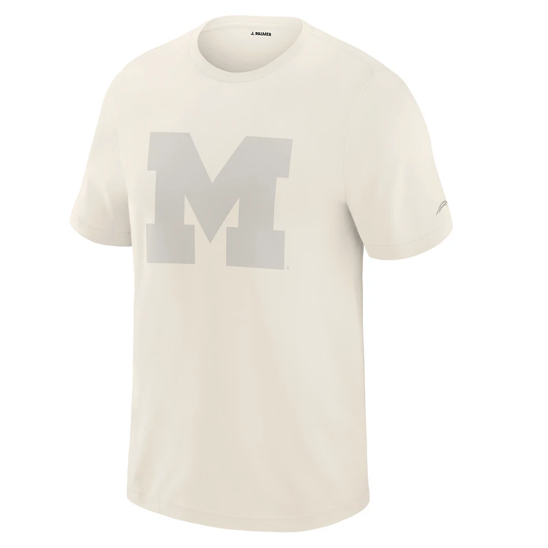 T-shirt de performance tri-blend crème J. Palmer pour homme, Michigan Wolverines