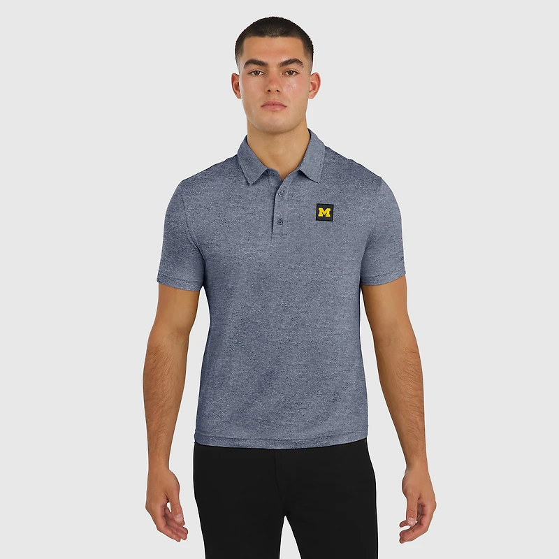 Men's J. Palmer  Heather Navy Michigan Wolverines Four Down Polo