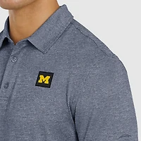 Men's J. Palmer  Heather Navy Michigan Wolverines Four Down Polo