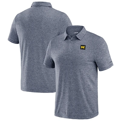 Men's J. Palmer  Heather Navy Michigan Wolverines Four Down Polo