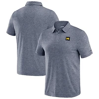 Men's J. Palmer  Heather Navy Michigan Wolverines Four Down Polo