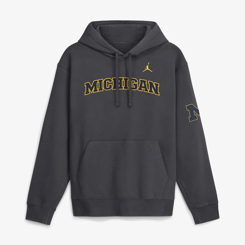 Men's Jordan Brand Navy Michigan Wolverines 2026 Sideline Club Fleece Hoodie