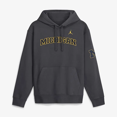 Men's Jordan Brand Navy Michigan Wolverines 2026 Sideline Club Fleece Hoodie