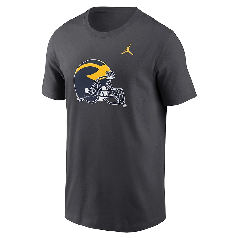 T-shirt Jordan Brand anthracite pour homme avec logo alternatif Michigan Wolverines Primetime