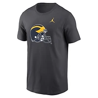 T-shirt Jordan Brand anthracite pour homme avec logo alternatif Michigan Wolverines Primetime