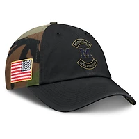 Men's Jordan Brand Black/Camo Michigan Wolverines 2025 Military Appreciation Club Adjustable Hat