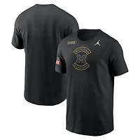 T-shirt Jordan Brand noir Michigan Wolverines 2025 Military Appreciation Dri-FIT pour homme