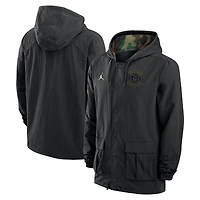 Veste Jordan Brand noire pour homme Michigan Wolverines 2025 NCAA Military Appreciation Full-Snap