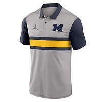 Polo Jordan Brand gris/bleu marine pour homme, Michigan Wolverines Vapor Dri-FIT