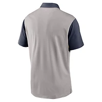Polo Jordan Brand gris/bleu marine pour homme, Michigan Wolverines Vapor Dri-FIT