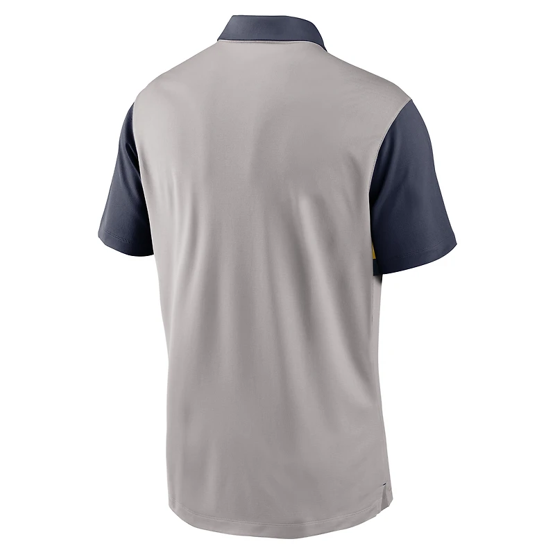 Men's Jordan Brand Gray/Navy Michigan Wolverines Vapor Dri-FIT Polo