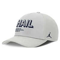 Men's Jordan Brand Gray Michigan Wolverines 2025 Sideline Dust Pinched Rise Adjustable Hat
