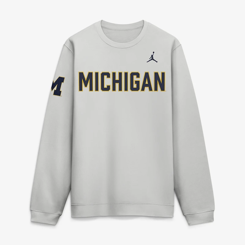 Men's Jordan Brand Navy Michigan Wolverines 2026 Sideline Club Sweatshirt