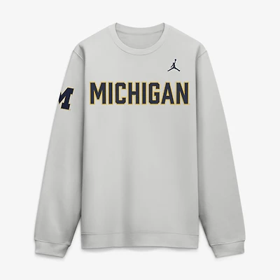 Men's Jordan Brand Navy Michigan Wolverines 2026 Sideline Club Sweatshirt