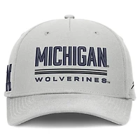Men's Jordan Brand  Gray Michigan Wolverines 2026 Sideline Dri-FIT Rise Adjustable Hat