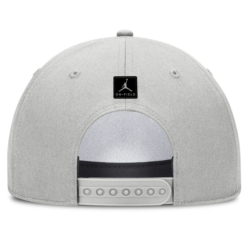 Men's Jordan Brand Gray Michigan Wolverines 2026 Sideline Dri-FIT Rise Adjustable Hat