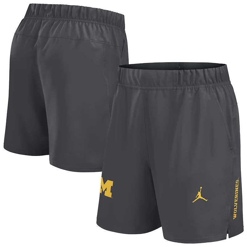 Men's Jordan Brand Gray Michigan Wolverines Primetime Victory Dri-FIT Shorts