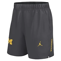 Men's Jordan Brand Gray Michigan Wolverines Primetime Victory Dri-FIT Shorts
