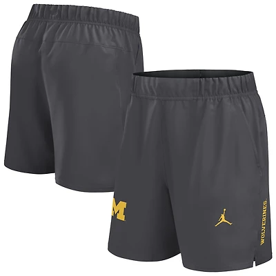 Short Jordan Brand gris pour homme Michigan Wolverines Primetime Victory Dri-FIT