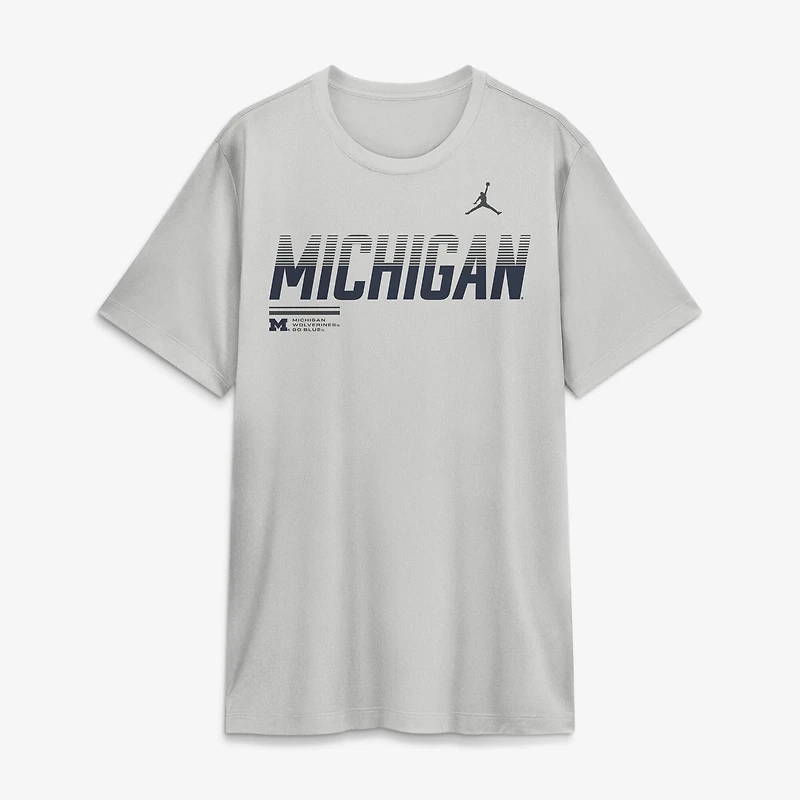Men's Jordan Brand Gray Michigan Wolverines Sideline Legend Dri-FIT T-Shirt