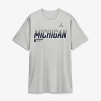 Men's Jordan Brand Gray Michigan Wolverines Sideline Legend Dri-FIT T-Shirt