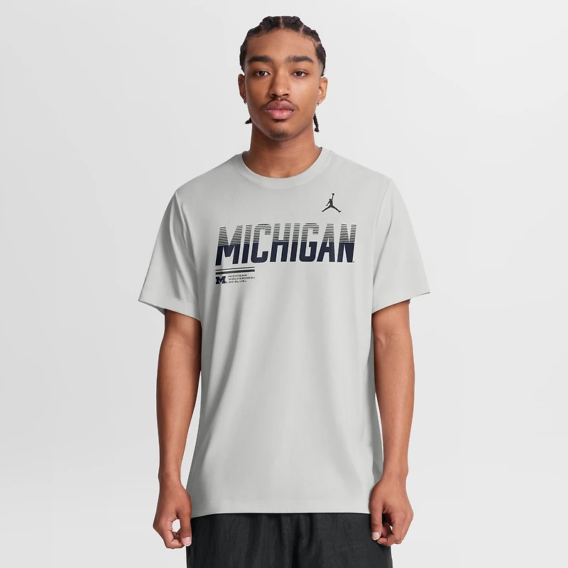 Men's Jordan Brand Gray Michigan Wolverines Sideline Legend Dri-FIT T-Shirt