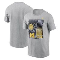 Men's Jordan Brand  Heather Gray Michigan Wolverines Basketball Refresh T-Shirt