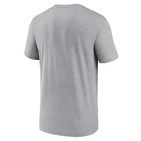 T-shirt Jordan Brand pour homme, gris chiné, Michigan Wolverines Legend Basketball Icon Performance