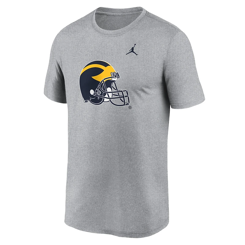 Men's Jordan Brand Heather Gray Michigan Wolverines Primetime Legend Alternate Logo T-Shirt