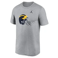 Men's Jordan Brand Heather Gray Michigan Wolverines Primetime Legend Alternate Logo T-Shirt
