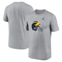 T-shirt Jordan Brand pour homme avec logo alternatif Primetime Legend Michigan Wolverines gris chiné