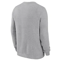 Men's Jordan Brand Heather Gray Michigan Wolverines Primetime Primary Stack Pullover Sweatshirt