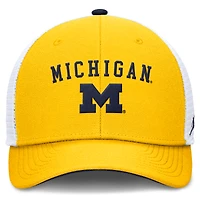 Men's Jordan Brand Maize/White Michigan Wolverines Rise Adjustable Trucker Hat