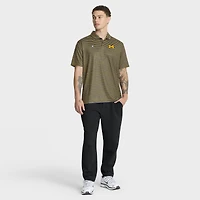 Men's Jordan Brand Maize Michigan Wolverines 2025 Coaches Premium Tour Stripe Dri-FIT Polo