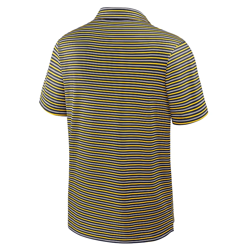 Polo Jordan Brand Maize Michigan Wolverines 2025 Coaches Premium Tour Stripe Dri-FIT pour homme