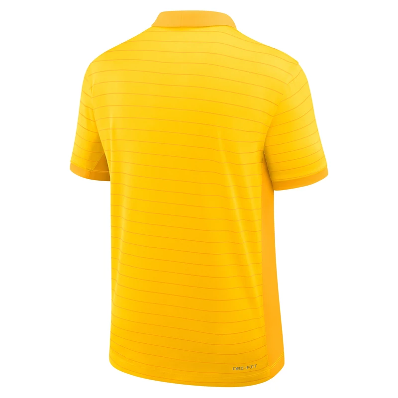 Men's Jordan Brand Maize Michigan Wolverines 2025 Early Season Coaches Sideline Victory Stripe Dri-FIT Polo