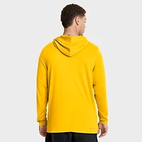 Men's Jordan Brand Maize Michigan Wolverines 2025 Sideline Dri-FIT Long Sleeve Hoodie T-Shirt